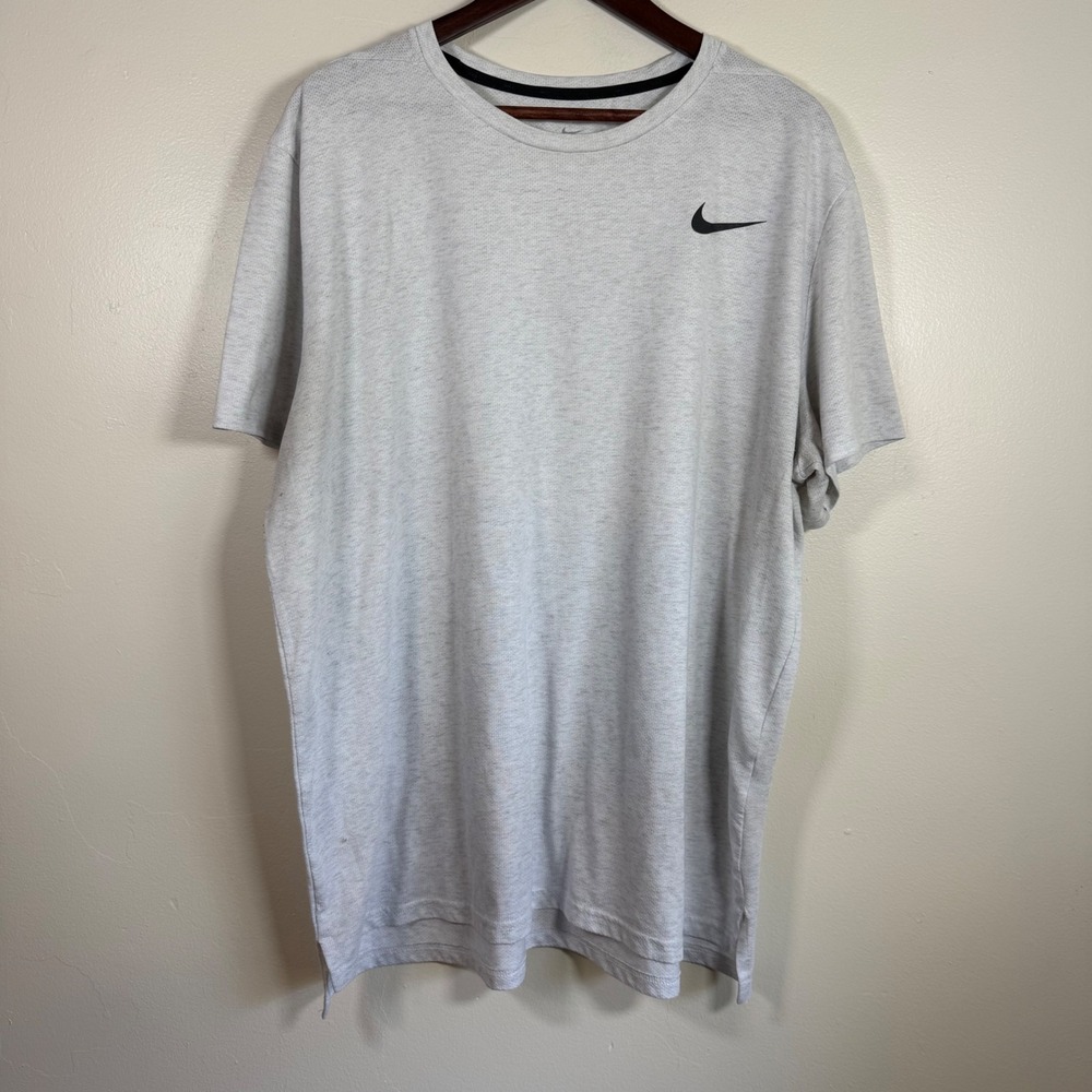 Nike Dri-FIT Heathered Training Performance T-Shirt Size XXL Gray